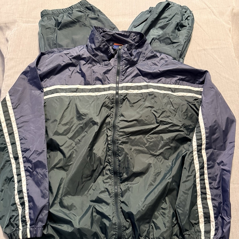 VTG River Trader RT Sport Nylon Windbreaker Tracksuit Set Mens XL Jacket Pant